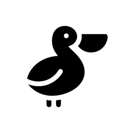 Rubber duck black icon, concept illustration, vector flat symbol, glyph sign.のイラスト素材