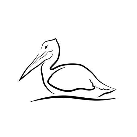 pelican icon. pelican icon vector. pelican vector iconのイラスト素材