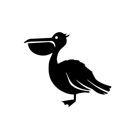 Pelican icon isolated on white background. pelican vector illustrationのイラスト素材