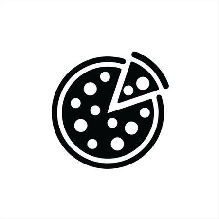 Pizza icon isolated on white background. Vector illustration. Eps 10.のイラスト素材