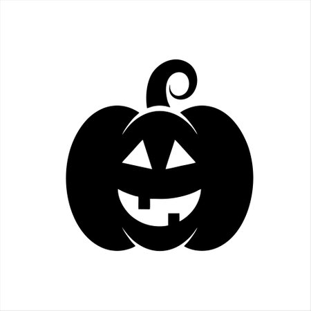 Halloween pumpkin icon isolated on a white background. Vector illustration.のイラスト素材