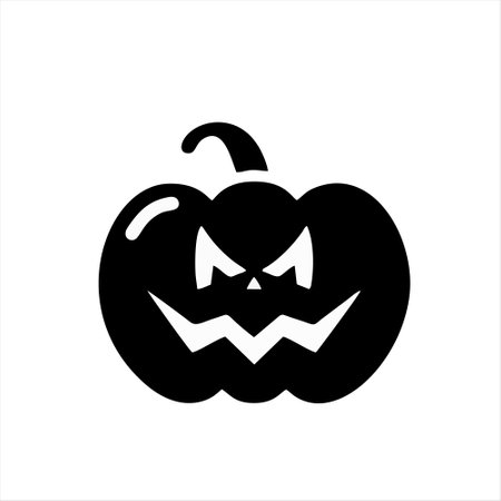 Halloween pumpkin icon. Vector illustration. Isolated on white background.のイラスト素材