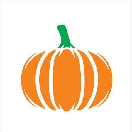 pumpkin icon on white background. halloween vector illustrationのイラスト素材