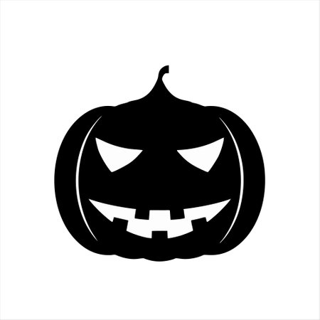 Halloween pumpkin icon isolated on a white background. Vector illustration.のイラスト素材