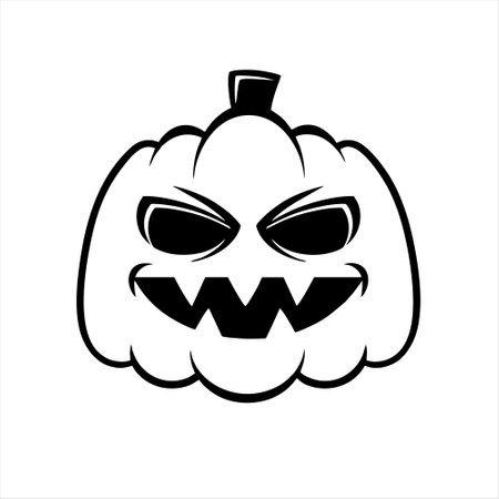 Halloween pumpkin icon isolated on white background. Vector illustration. Eps 10.のイラスト素材