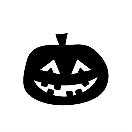 Halloween pumpkin icon isolated on white background. Vector illustration. Eps 10.のイラスト素材