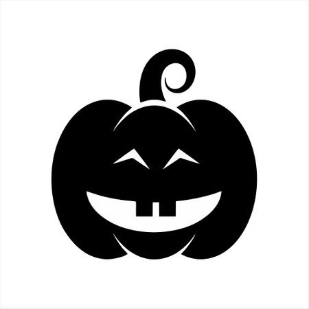 Halloween pumpkin icon isolated on white background. Vector illustration. Eps 10.のイラスト素材