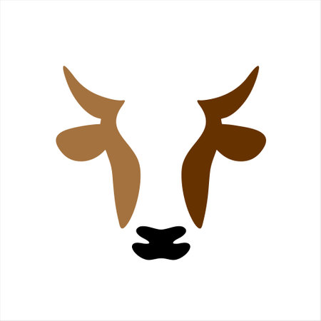 Cow head logo. Cow head vector logo. Cow head logo. Cow head logoのイラスト素材