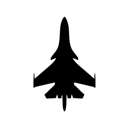 Military fighter jet icon. Simple illustration of military fighter jet vector icon for webのイラスト素材