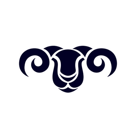 Sheep head vector logo design. Sheep head vector logo design.のイラスト素材