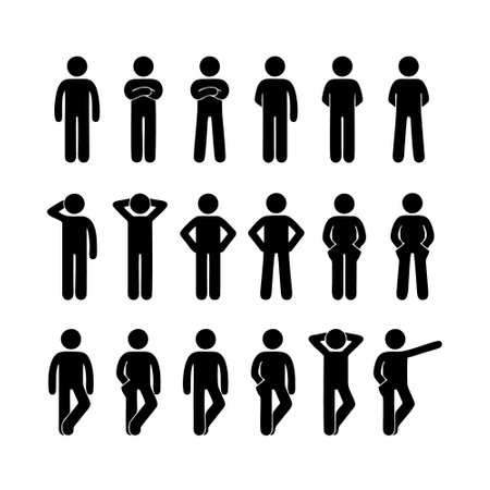 Set of people silhouettes. Vector illustration isolated on white background.のイラスト素材