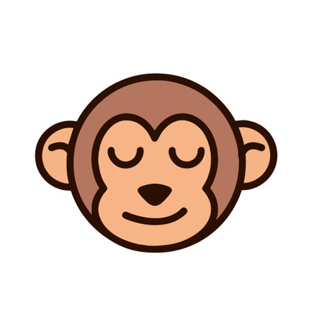 Monkey Face Emotion Icon Vector Illustration For Personal And Commercial Use... Clean Look Trendy...