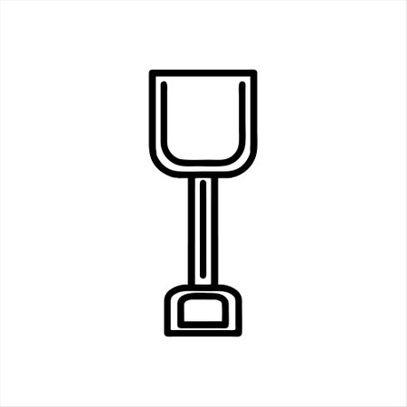 Shovel line icon. Single high quality outline symbol for web design or mobile app.のイラスト素材