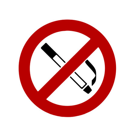 No smoking sign on white background. Vector illustration. Eps 10.のイラスト素材