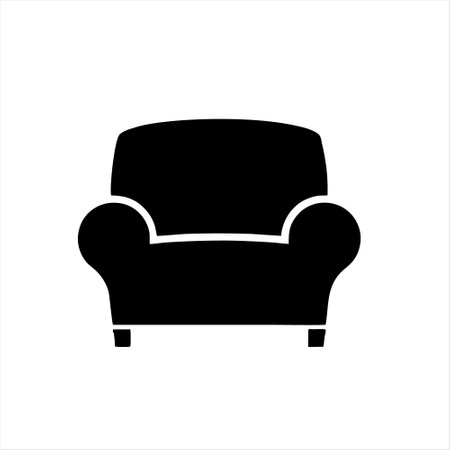 sofa icon on white background. sofa vector icon. sofa iconのイラスト素材