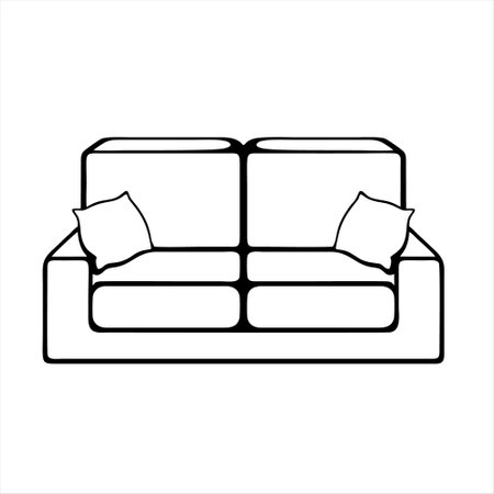 Sofa Icon Isolated on White Background. Vector illustration.のイラスト素材