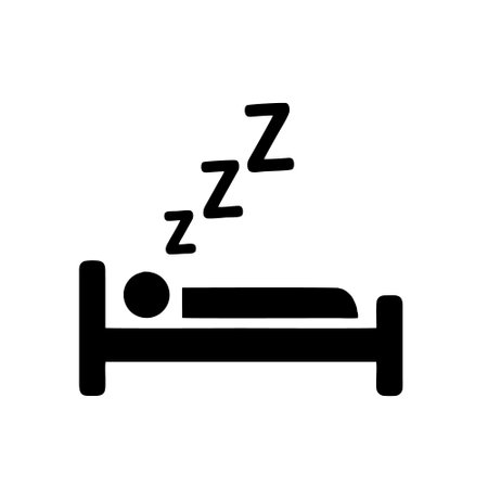 Sleeping icon vector. Sleepy sign. Sleep symbol.のイラスト素材