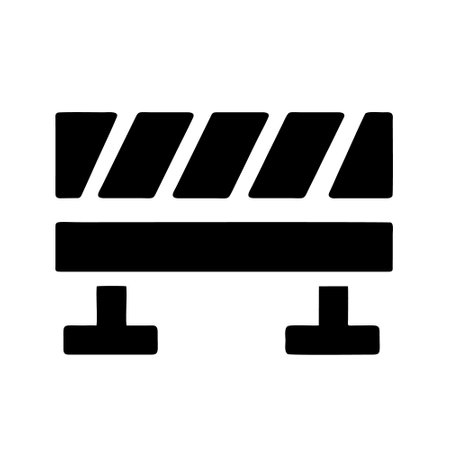 Traffic barrier icon, vector illustration. Flat design style eps 10のイラスト素材