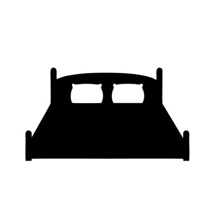Bed icon isolated on white background. Vector illustration. Eps 10.のイラスト素材