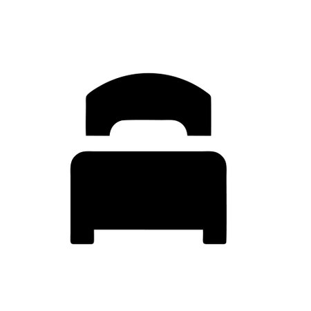 Bed icon isolated on white background. Vector illustration. Eps 10.のイラスト素材