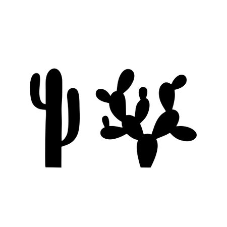 Cactuses icon. Isolated on white background. Vector illustration.のイラスト素材