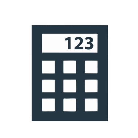 Calculator icon vector isolated on white background for your web and mobile app design, Calculator logo conceptのイラスト素材