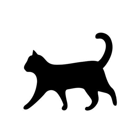 Cat icon in trendy flat style isolated on white background. Animal symbol for your web site design, logo, app, UI.のイラスト素材