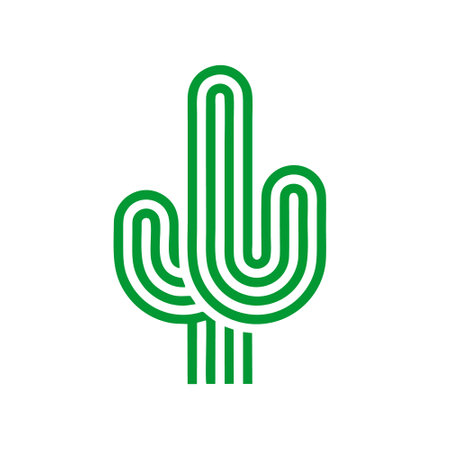 Cactus icon vector isolated on white background for your web and mobile app design, Cactus logo conceptのイラスト素材