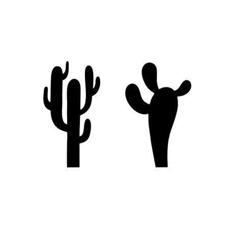 Cactus icon vector. Cactus illustration sign. desert symbol.のイラスト素材