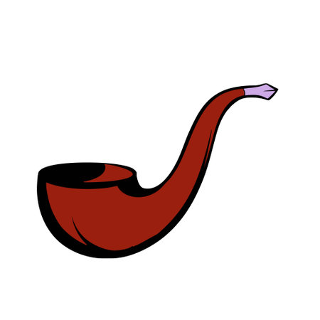 Smoking pipe cartoon icon vector isolated on white background for your web and mobile app design, Smoking pipe logo conceptのイラスト素材
