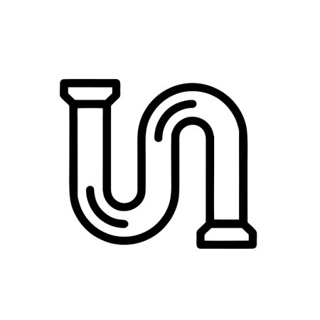 Pipes icon vector. A thin line sign. Isolated contour symbol illustrationのイラスト素材
