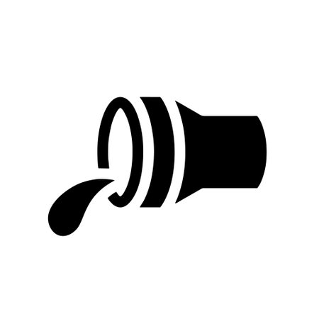 Paint bucket icon, concept illustration, vector flat symbol, glyph sign.のイラスト素材