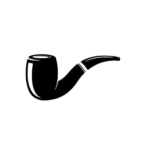 Smoking pipe icon. Vector illustration isolated on a white background.のイラスト素材