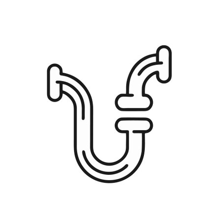 Water pipe icon in trendy flat style isolated on white background. Water symbol for your web site design, logo, app, UI. Vector illustration, EPS10.のイラスト素材