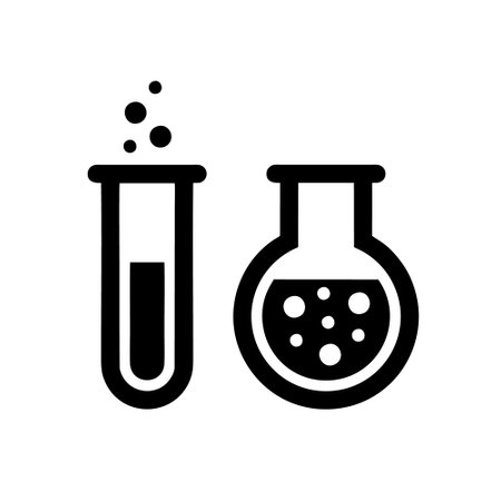 Laboratory glassware icon, vector illustration. Flat style design.のイラスト素材