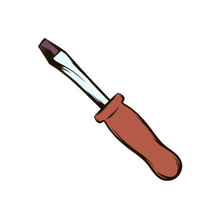 Screwdriver icon. Repair service repair and maintenance theme. Isolated design. Vector illustrationのイラスト素材