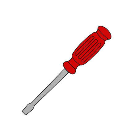 Screwdriver icon. Repair service repair and reconstruction theme. Isolated design. Vector illustrationのイラスト素材
