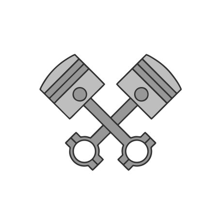 Piston icon on white background. Vector illustration. Eps 10.のイラスト素材