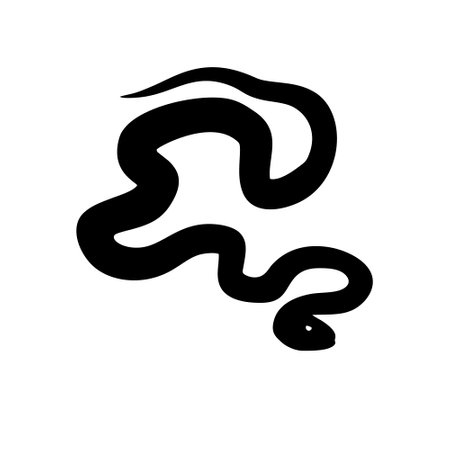 snake icon vector. snake sign. isolated contour symbol illustrationのイラスト素材