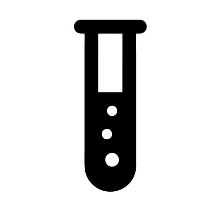 test tube laboratory isolated icon vector illustration design  black and white styleのイラスト素材
