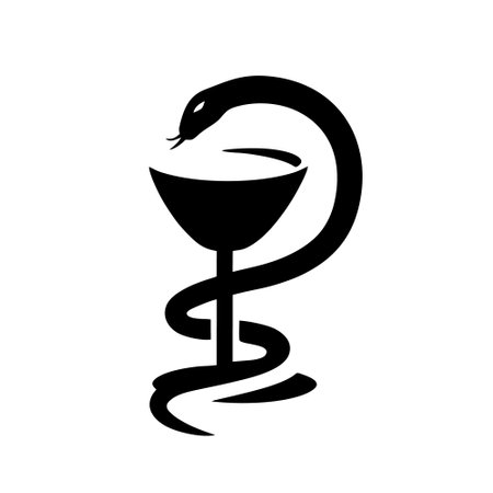 snake icon vector design symbol of medicine and healthcare in flat styleのイラスト素材