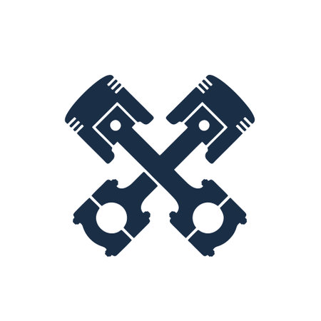 Piston icon vector isolated on white background for your web and mobile app design, piston logo conceptのイラスト素材