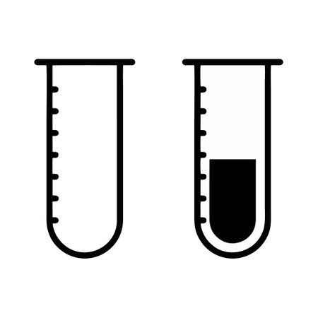 Test tube icon vector. Laboratory glassware illustration sign. Science symbol.のイラスト素材