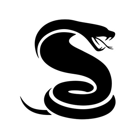 snake icon on white background. vector illustration. Eps 10.のイラスト素材