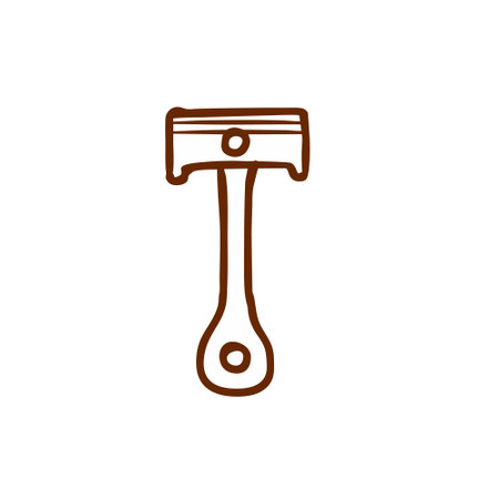 razor tool icon over white background, line style, vector illustrationのイラスト素材