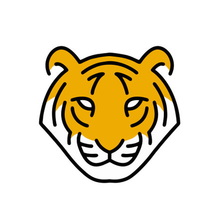 Tiger head icon. Tiger head vector icon. Tiger head vector iconのイラスト素材
