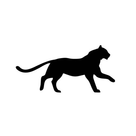 Cheetah icon in trendy flat style isolated on white background. Animal symbol for your web site design, logo, app, UI.のイラスト素材