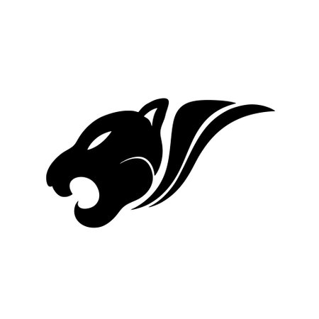 Panther head logo design vector template. Creative panther head logo concept.のイラスト素材
