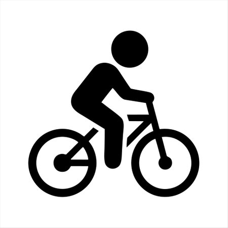 Cyclist icon. Vector illustration. Flat design style eps 10のイラスト素材