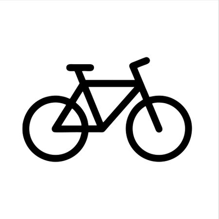 Bicycle Icon Vector. Outline Bicycle Sign. Isolated Contour Symbol Illustrationのイラスト素材